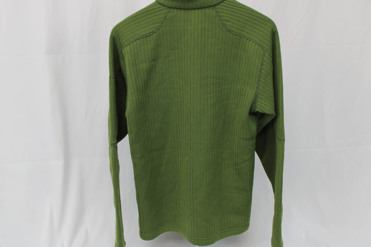 Columbia 1/4 zip heavy woven lined sweatshirt, olive, Men's S