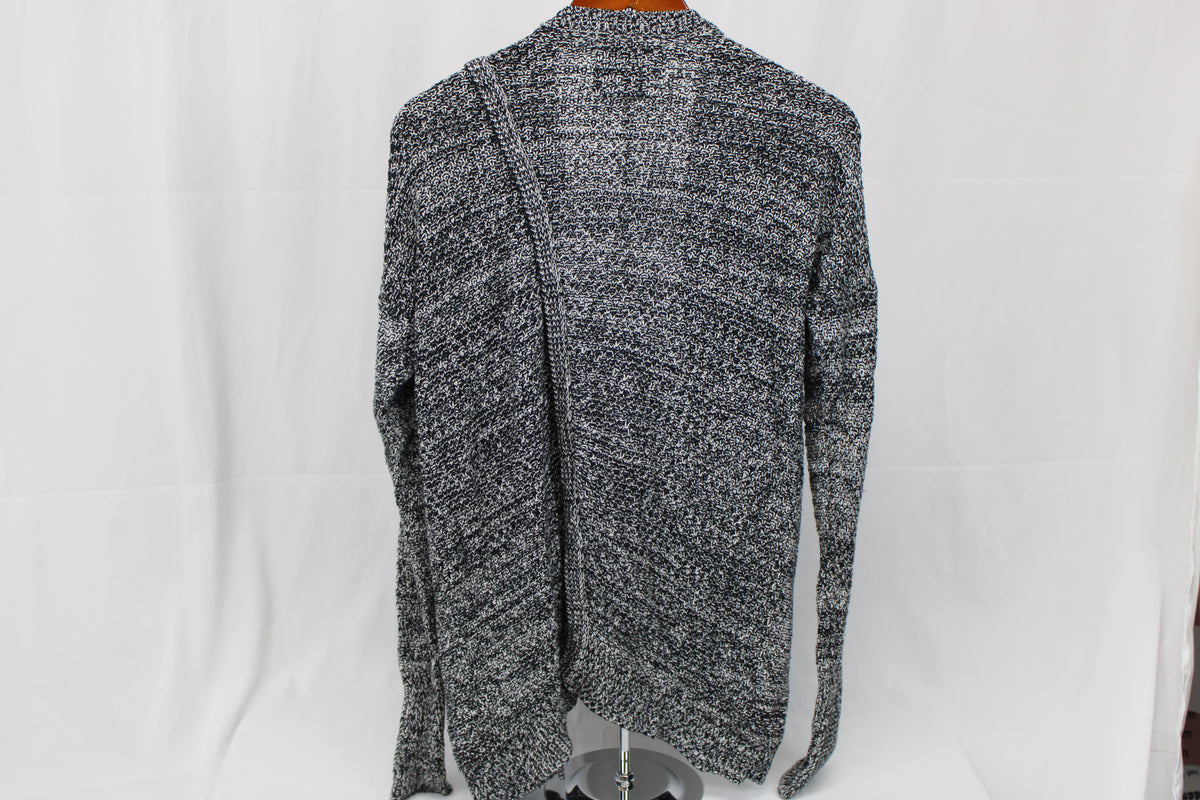 Abercrombie & Fitch long woven cardigan sweater, grey, Women's S