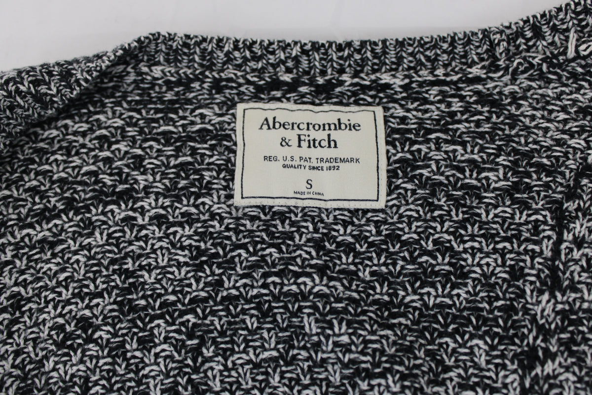 Abercrombie & Fitch long woven cardigan sweater, grey, Women's S
