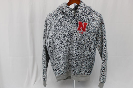 PINK University of Nebraska pullover fleece hooded sweatshirt, Women's M