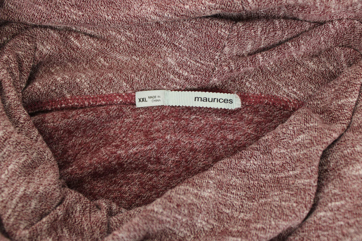 Maurices cowl collar lightweight pullover sweater, burgundy, Women's XXL