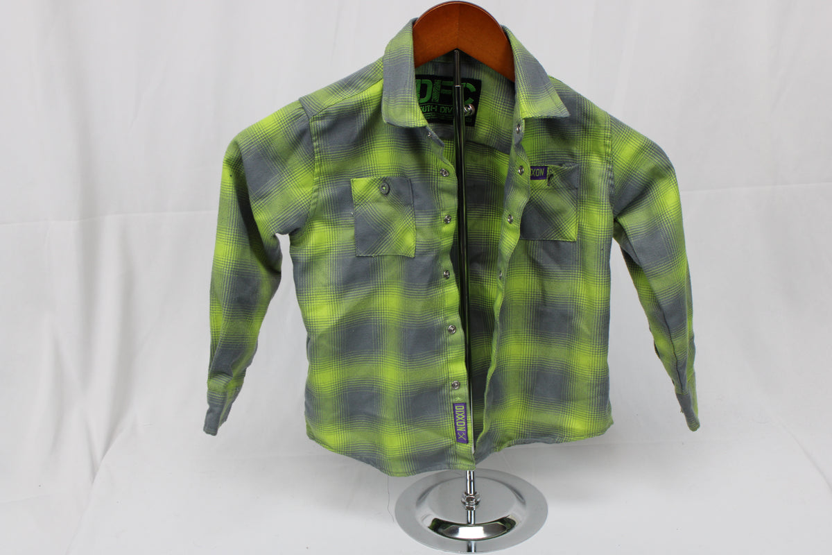 DFC Youth Division Gray & Green Flannel, YXS