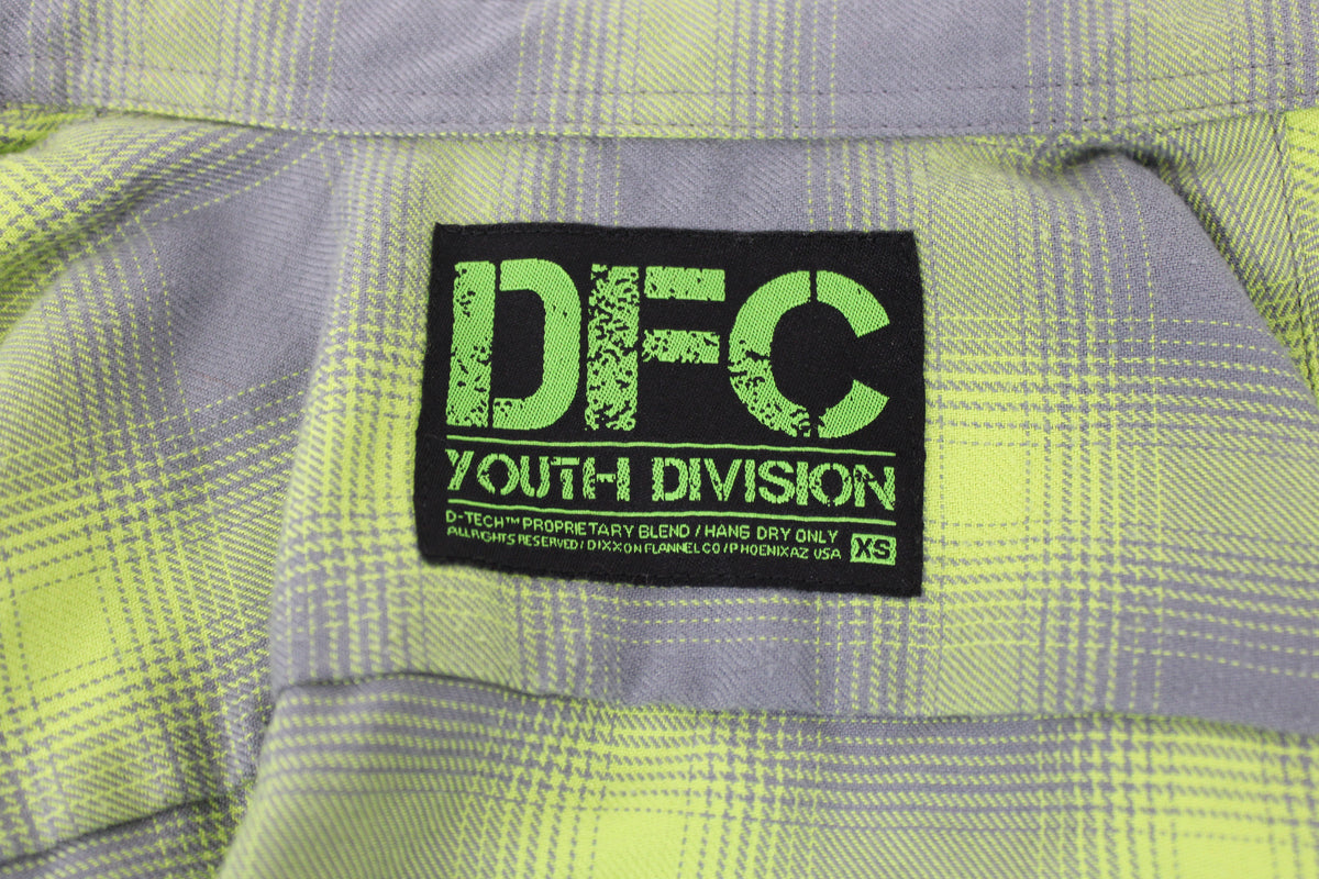 DFC Youth Division Gray & Green Flannel, YXS