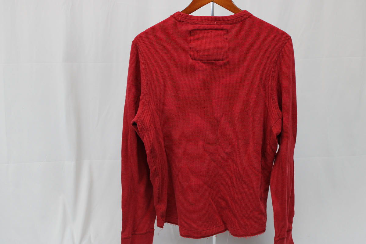 Abercrombie & Fitch Waffle Knit Long Sleeve Shirt, Size YXL