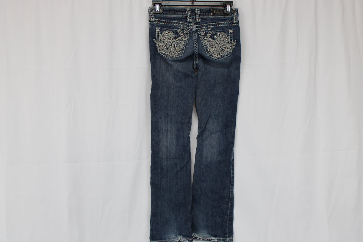 LA Idol Jeans with Pocket Embellishments, Size 12
