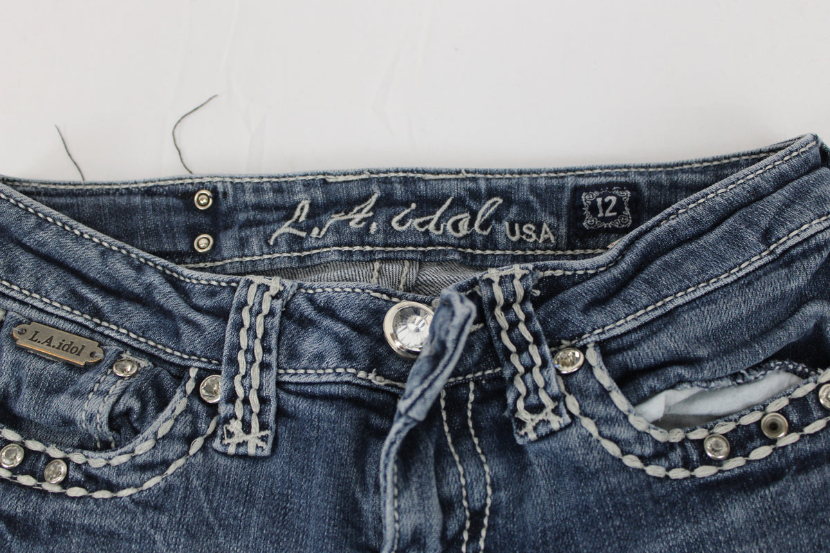 LA Idol Jeans with Pocket Embellishments, Size 12
