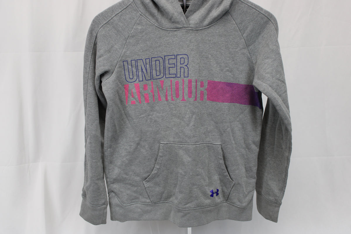 Under Armour Gray Hoodie, Size Youth Large