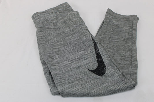 Nike Dri Fit Sweat Pants Gray with Black Swoosh, Size Youth Large