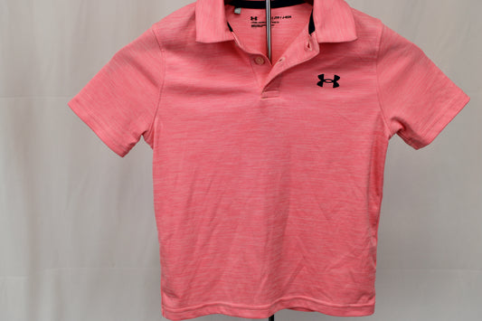 Under Armour Moisture Wicking Pink Polo, Size YXS