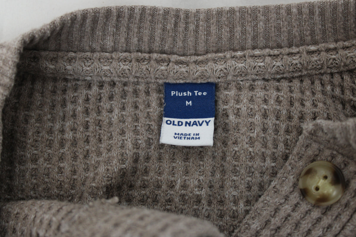 Old Navy Plush Tee Waffle Knit, Size M