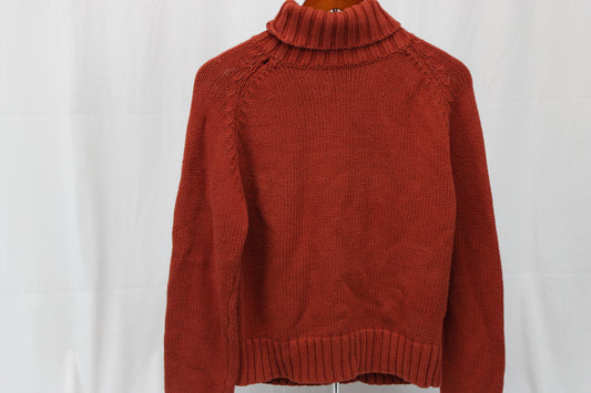Mario Rinaldi Burnt Orange Turtleneck Sweater, Size XS