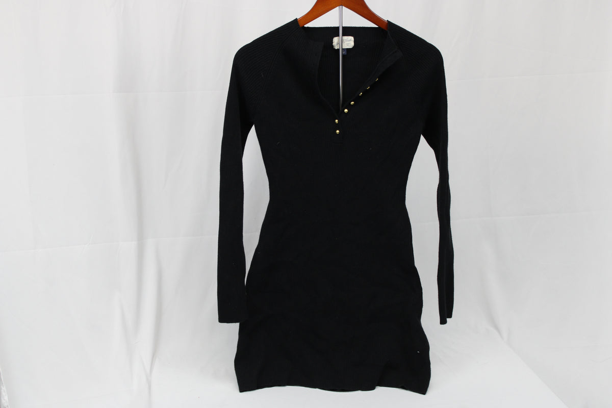 Universal Thread Sweater Dress with Gold Buttons, Size Small