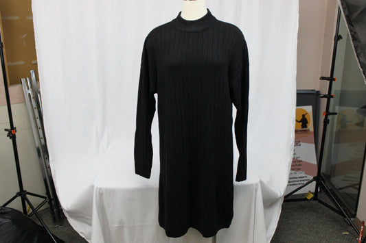 Hilary Radley Black Sweater Dress, Size Large