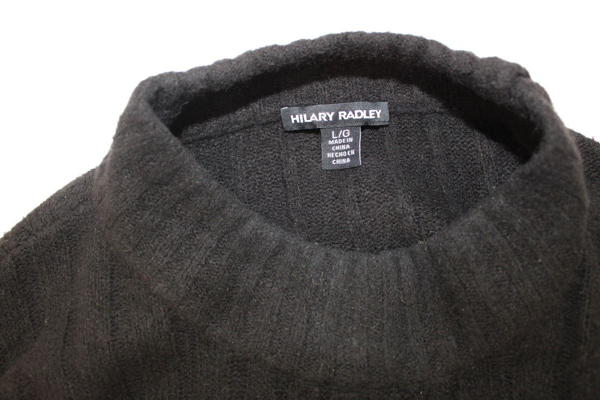 Hilary Radley Black Sweater Dress, Size Large