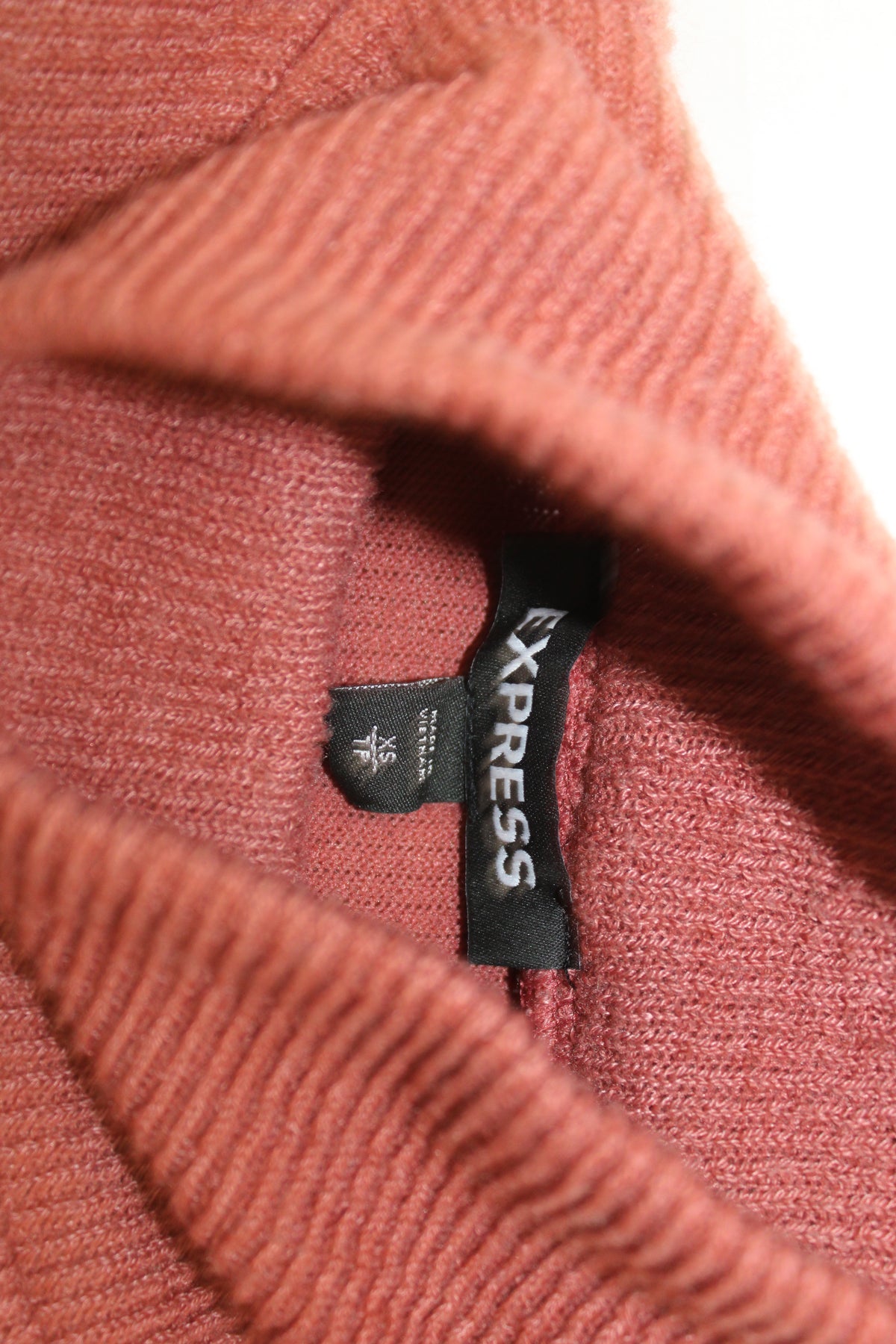 Express Sweater with Puffed Shoulders and Tapered Sleeves, Size XS