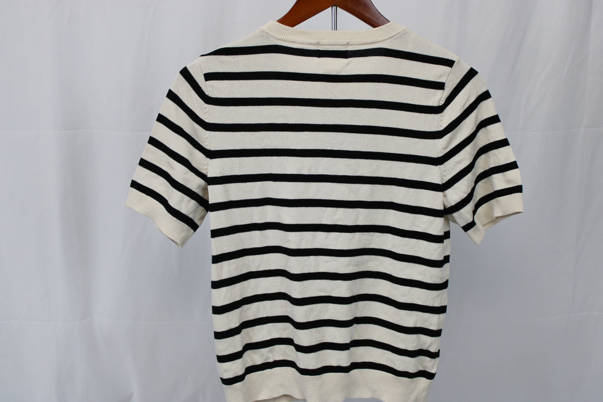 H&M Short Sleeve Striped Sweater, Size S