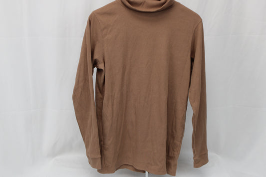 NY Threads Brown Ribbed Turtleneck, Size Medium