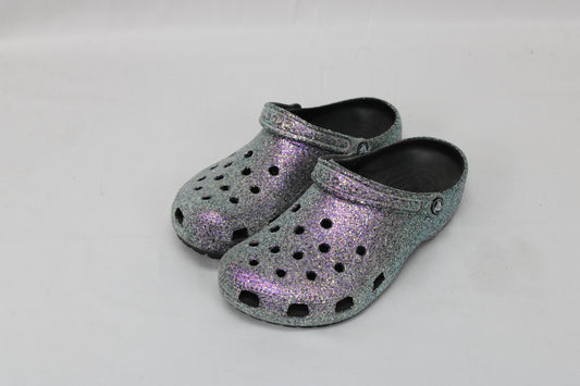Crocs Iridescent Glittery Slip Ons, Size Women's 11