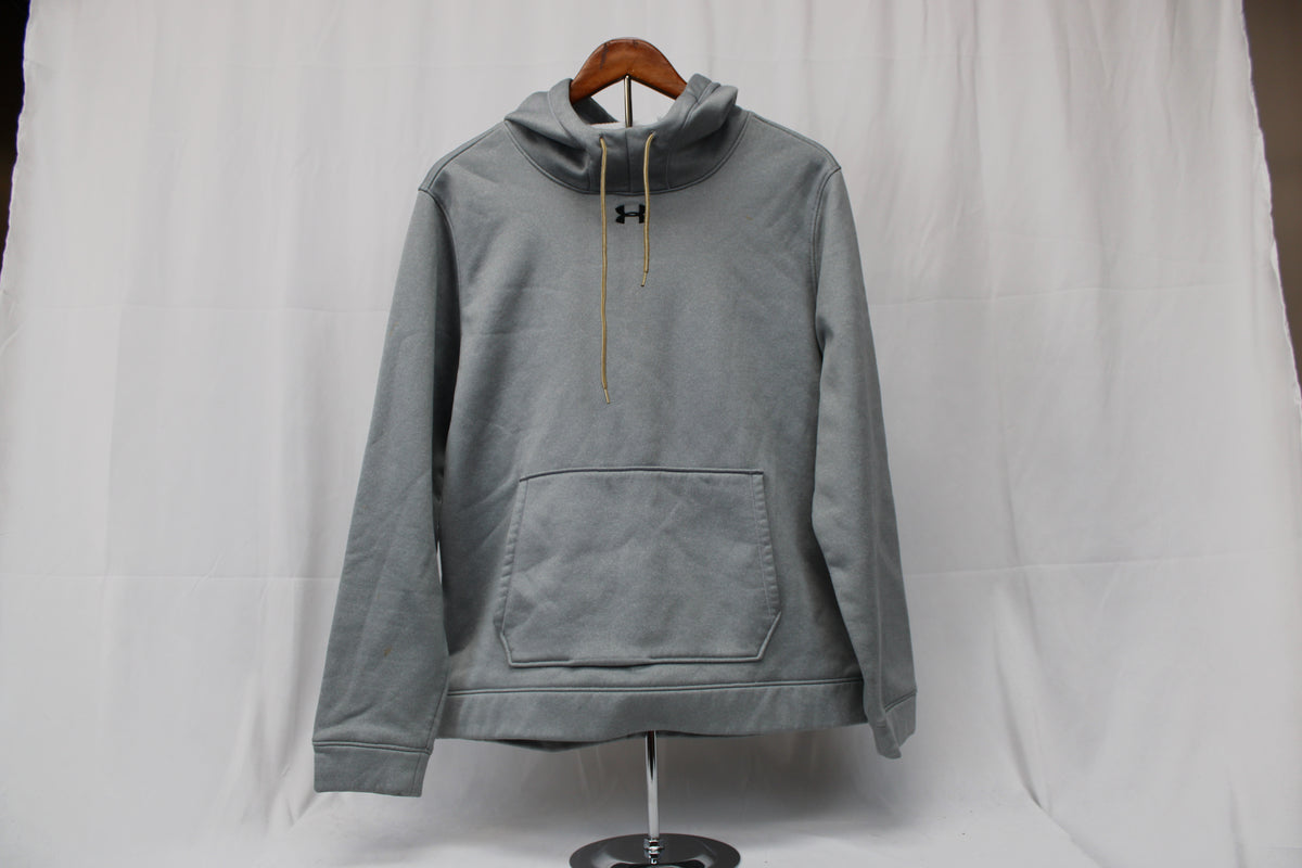 Under Armour Gray Hooded Sweatshirt, Size Large