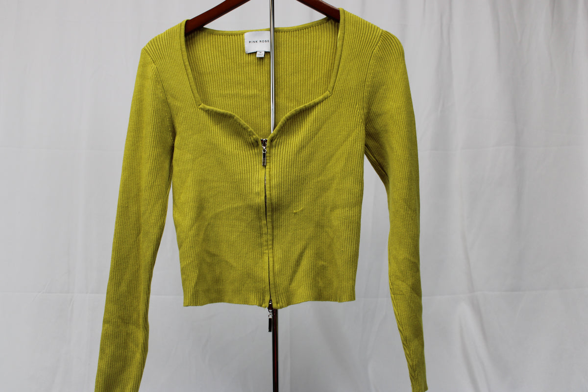 Pink Rose cropped sweater, Size M