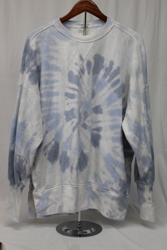 Abercrombie & Fitch Tie Dye Blue Sweatshirt, Size Medium