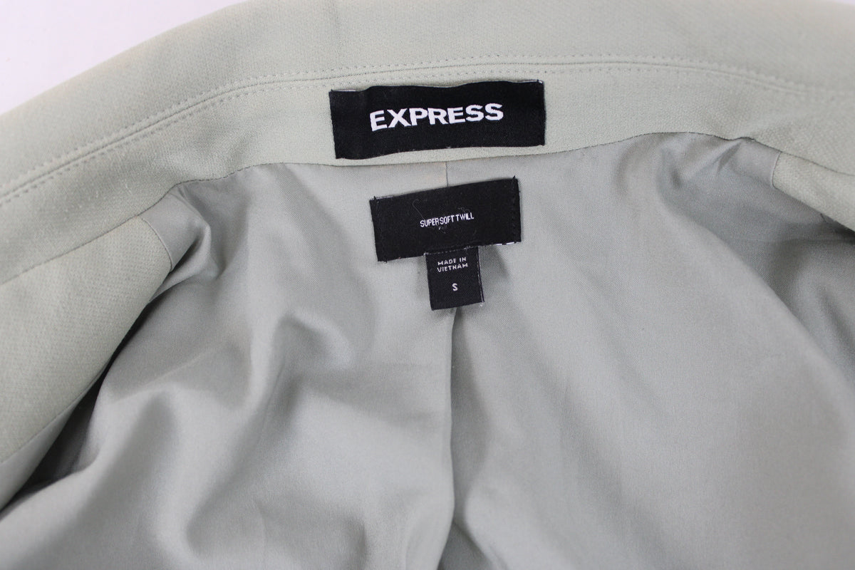 Express three button lined blazer, sage green, Women's S