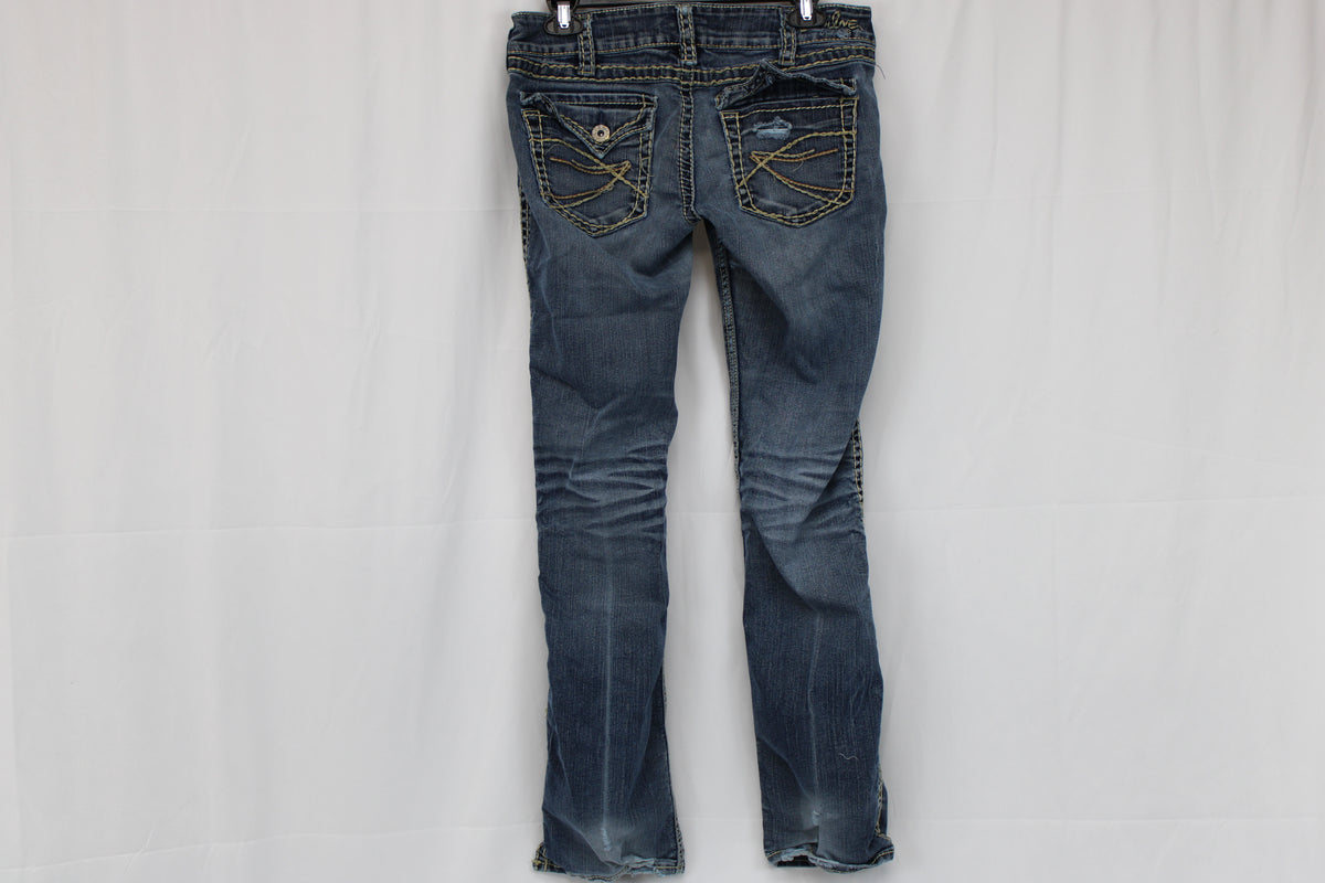 Silver Jeans Mckenzie slim boot cut jeans, dark wash, Women's 4