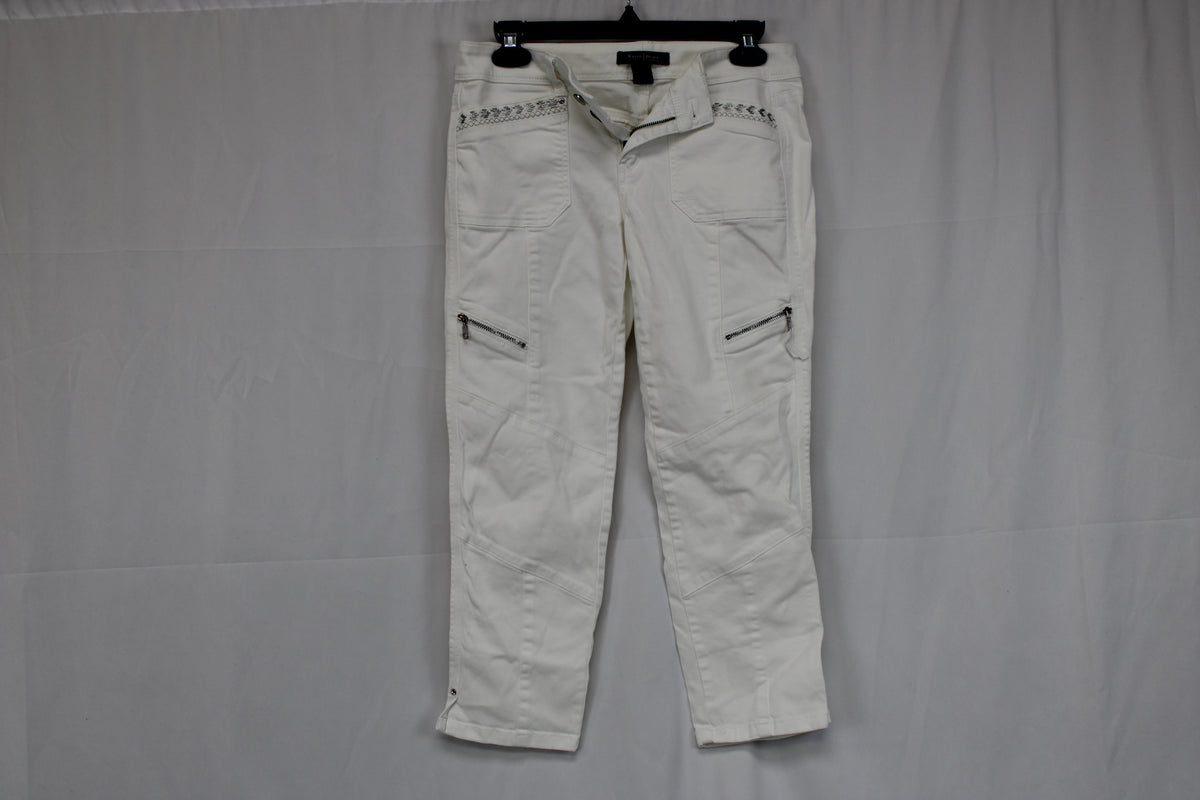 White | Black Market cropped leg white denim jeans, Women's 2