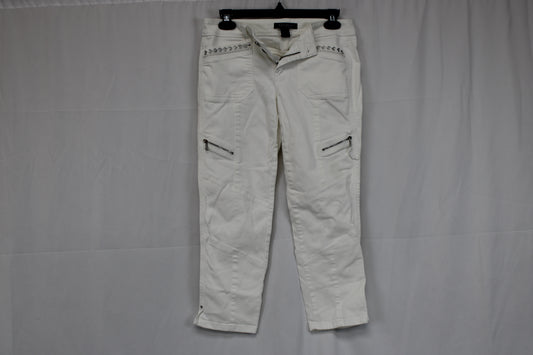 White | Black Market cropped leg white denim jeans, Women's 2