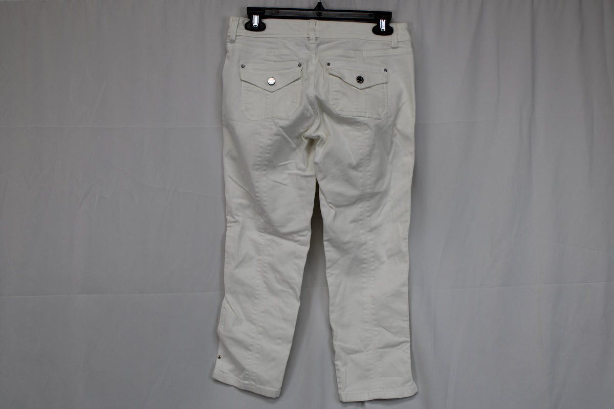 White | Black Market cropped leg white denim jeans, Women's 2