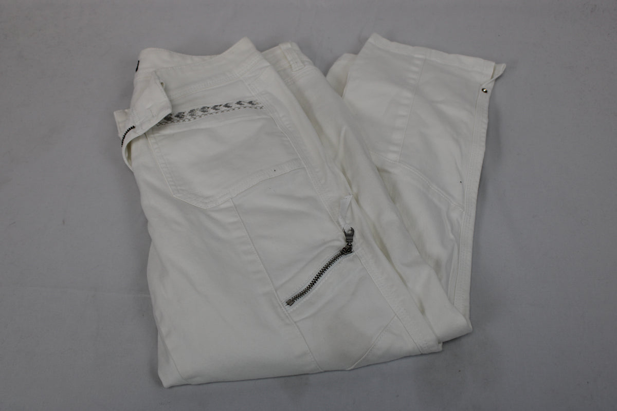White | Black Market cropped leg white denim jeans, Women's 2