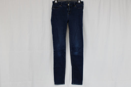 White | Black dark wash regular waist jeggings, Women's 2