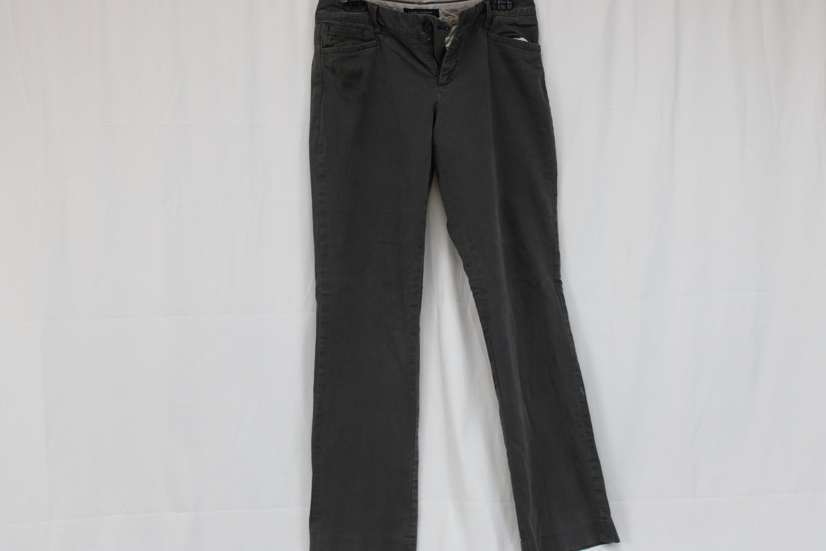 Banana Republic Logan flat front chino pant, grey, Women's 6