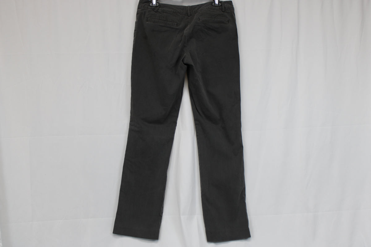 Banana Republic Logan flat front chino pant, grey, Women's 6
