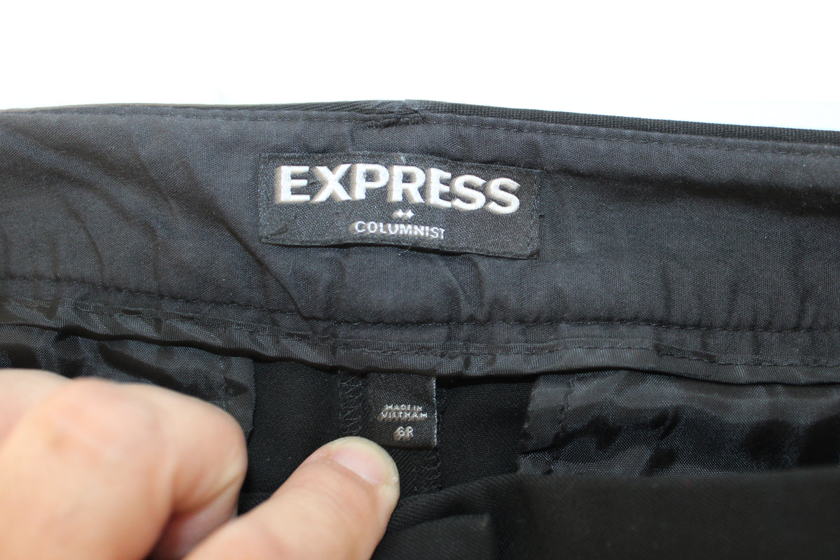 Express polyester straight leg trouser pant, Women's 6