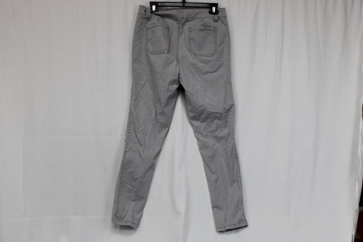 Faded Glory slim fit cotton cargo pants, grey, Women's 8