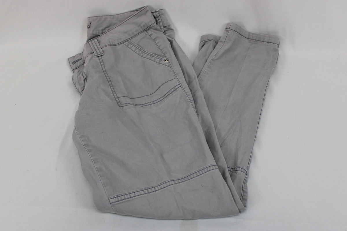 Faded Glory slim fit cotton cargo pants, grey, Women's 8
