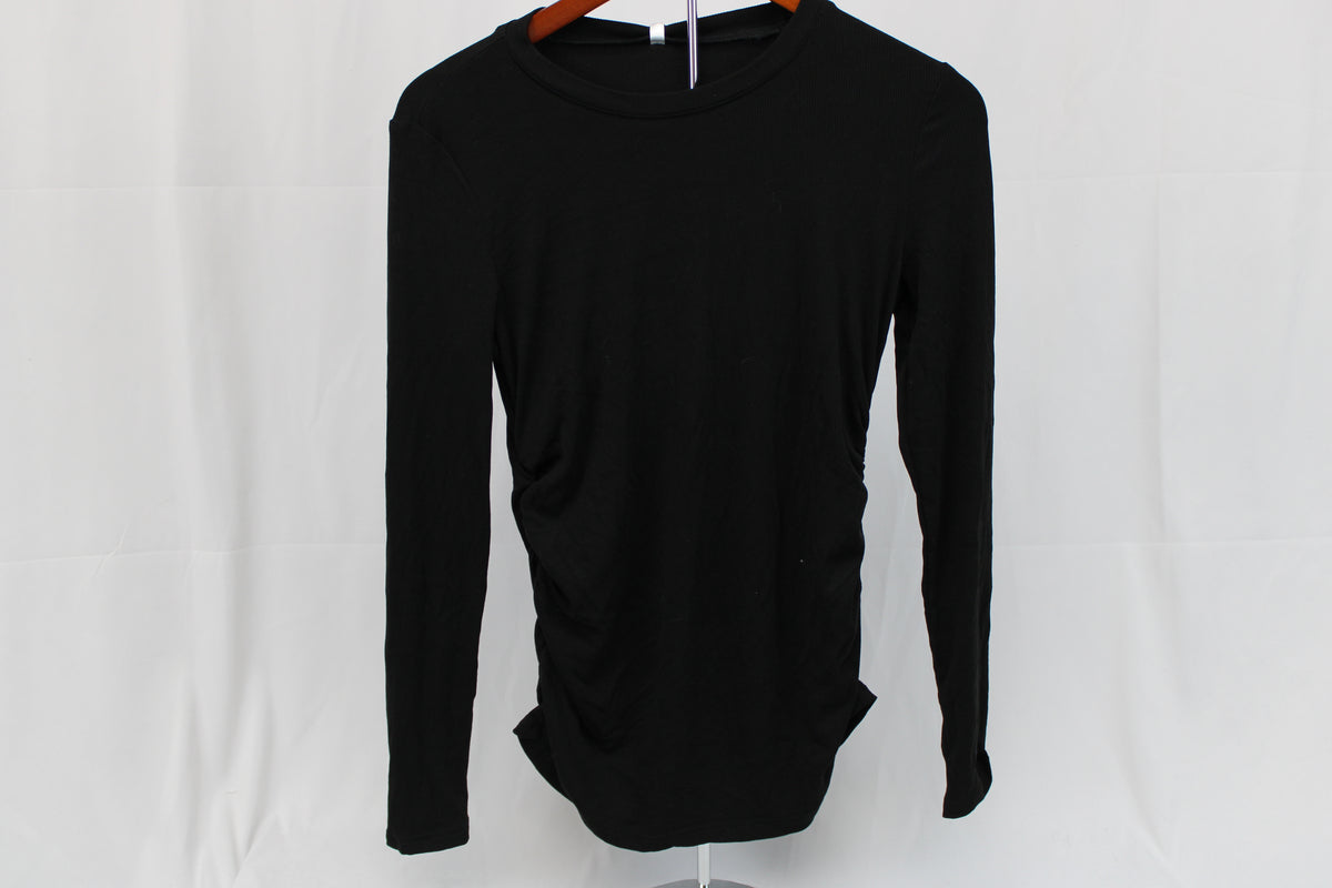 Ficerd ribbed thermal compression blouse, NWT, Women's S