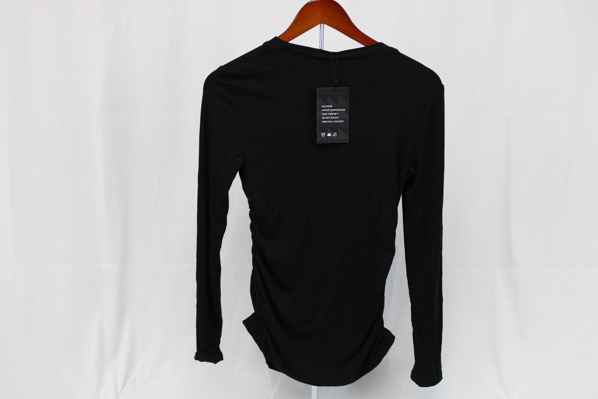 Ficerd ribbed thermal compression blouse, NWT, Women's S