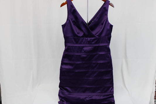 American Living Dress polyester sleeveless mini dress, purple, Women's 12