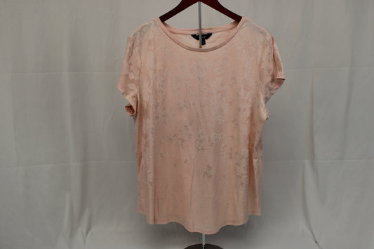 Simply Vera crew neck cotton blouse, floral embroidered, Women's XXL
