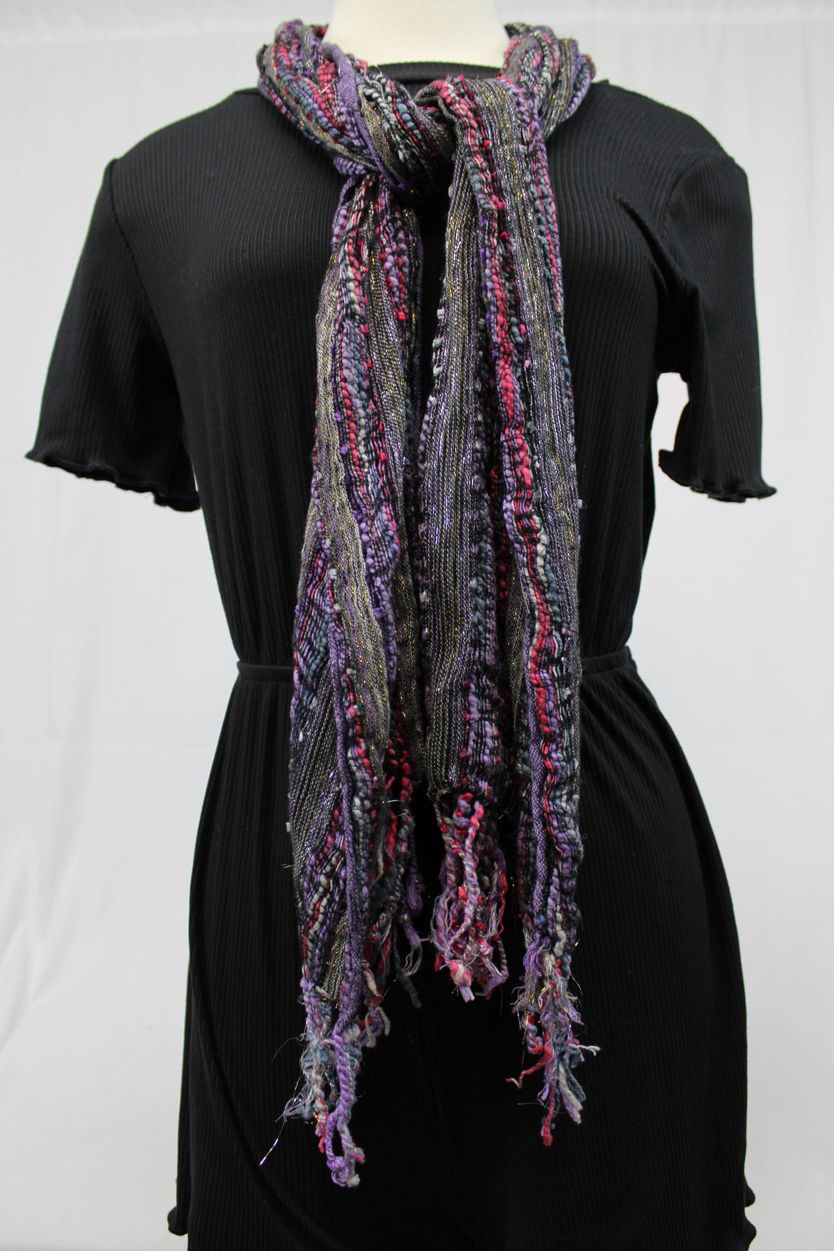 Multi-color Scarf (black, pink, purple, gold, blue, silver, white)