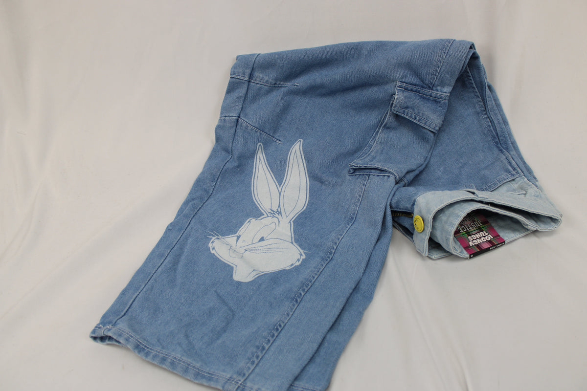 NWT Justice Looney Tunes Barrel Jeans, Size 16