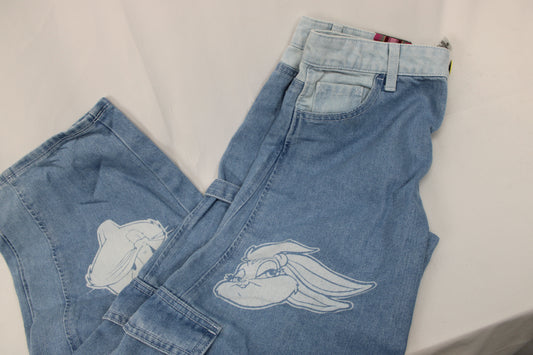 NWT Justice Looney Tunes Barrel Jeans, Size 16