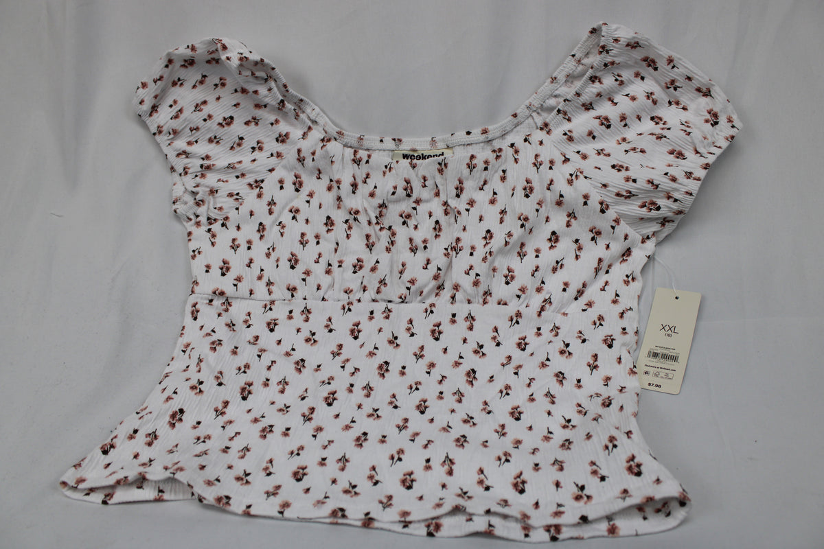 NWT Weekend Academy Short Sleeve Peplum Shirt, Size XXL
