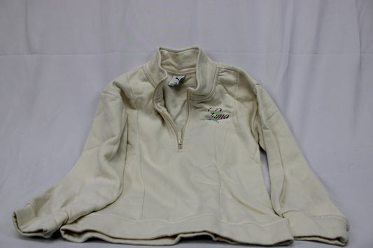 Puma Cream Quarter-Zip Pullover, Size XL