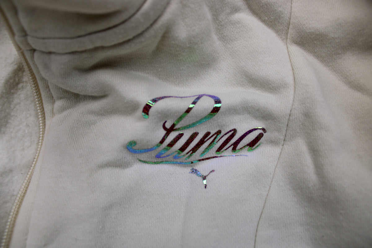 Puma Cream Quarter-Zip Pullover, Size XL