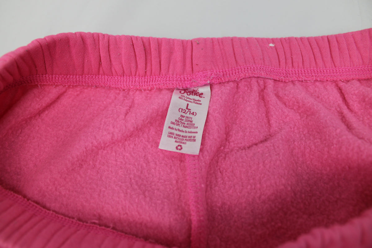 Justice Pink Sweatpants, Size L