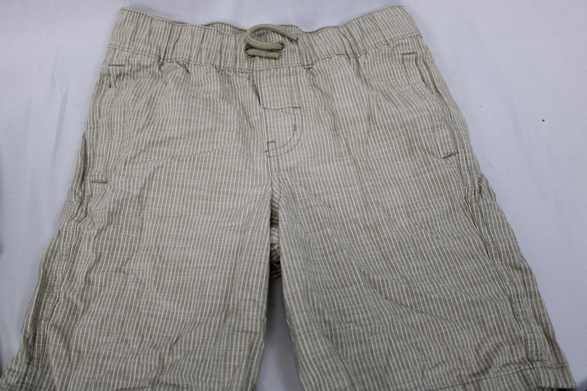 Cat & Jack Boys Khaki/White striped Shorts, Size M