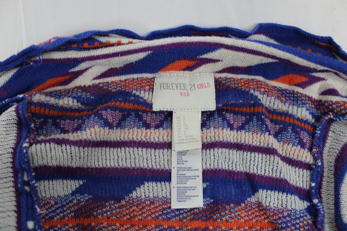 Forever 21 Girls Geometric Design Cardigan, Size S